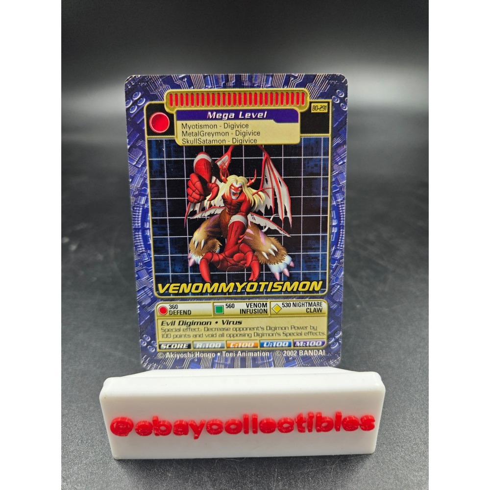 2002 Bandai Digimon Digi-Battle VenomMyotismon BO-291 Mega Level Card